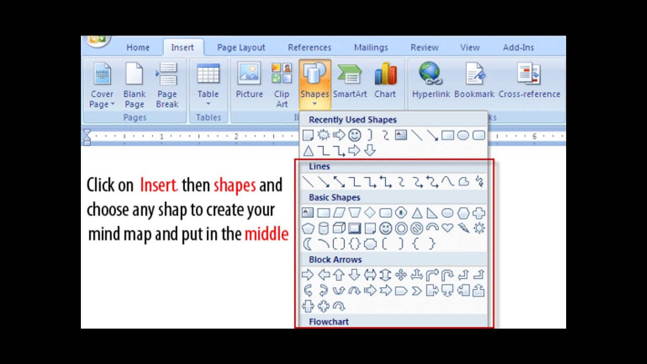 How To Build a Mind Map In Microsoft Word - YouTube