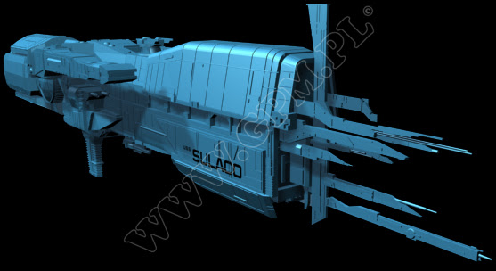 カードモデル始めました Jan Rukr氏作 合衆国植民地海兵隊強襲艦 U S S Sulaco