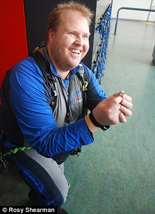 Climb guide John Kirkland demonstrates how the ERD - Engagement Ring Device - works