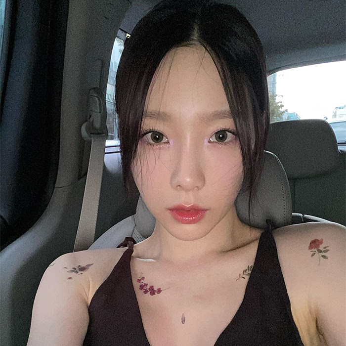Chosun Online 朝鮮日報 少女時代テヨン デコルテラインに入れた花のタトゥー公開