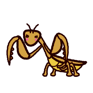 カマキリのイラスト 2カット イラストくん