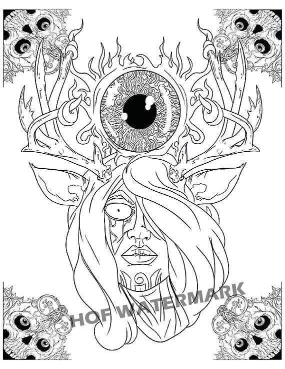 Download Scary Coloring Pages For Adults at GetColorings.com | Free ...