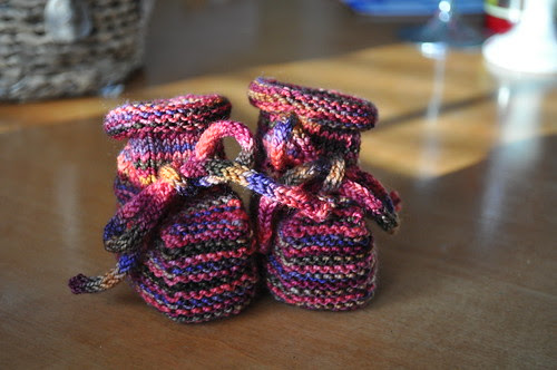 right now :: knitting booties