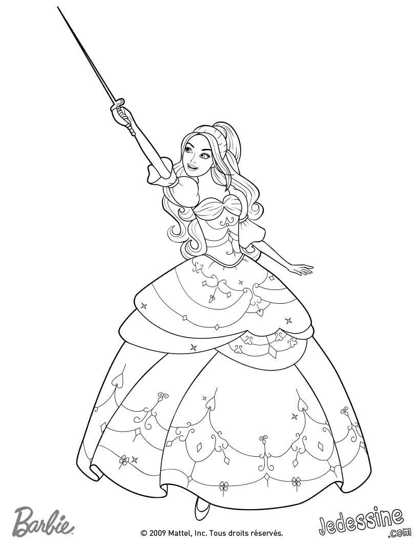 Coloriage des préparatifs des mousquetaires Coloriage de Corinne Coloriage Coloriage BARBIE Coloriage BARBIE ET LES 3 MOUSQUETAIRES