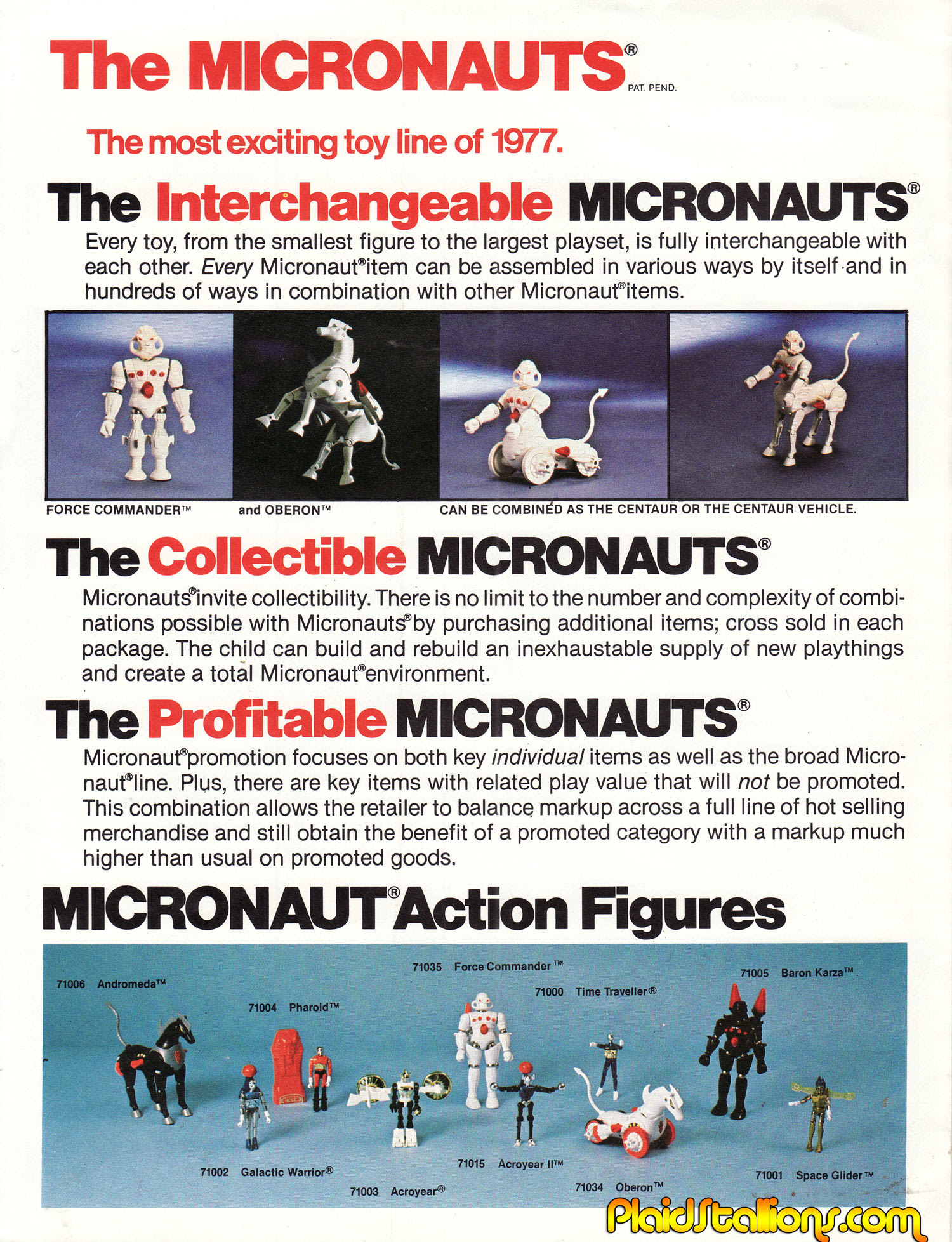 Mego Micronauts sales piece from 1978
