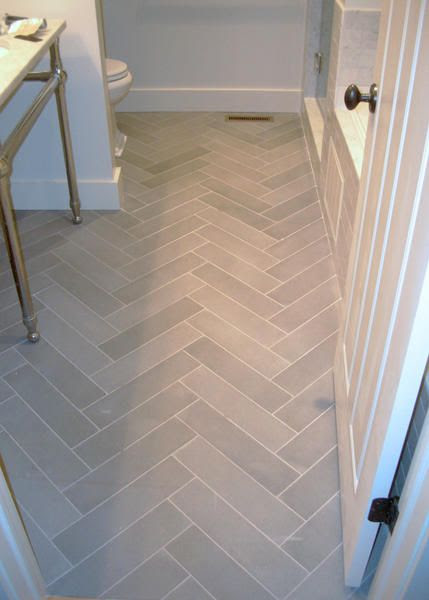 gray herringbone tile