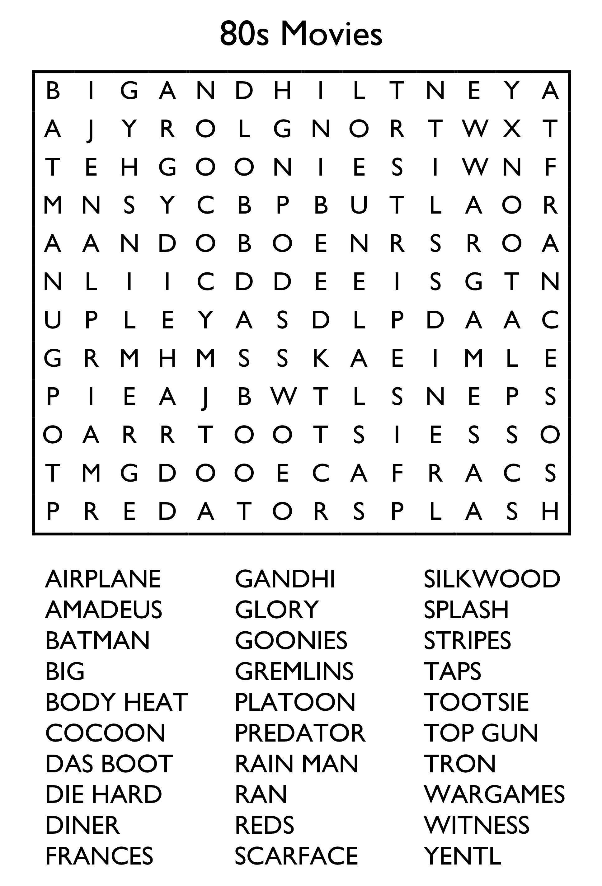 10 free printable word search puzzles