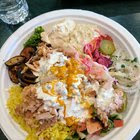 [I ate] chicken schwarma with all the side dishes under the sun