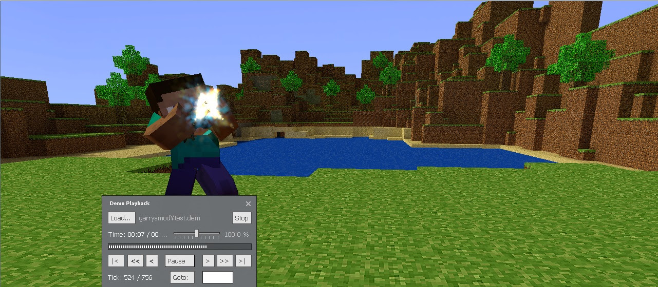 覚書 Garry S Mod Minecraftで物理エンジンを利用したマイクラっぽい映像を撮る みどりのびおとーぷ