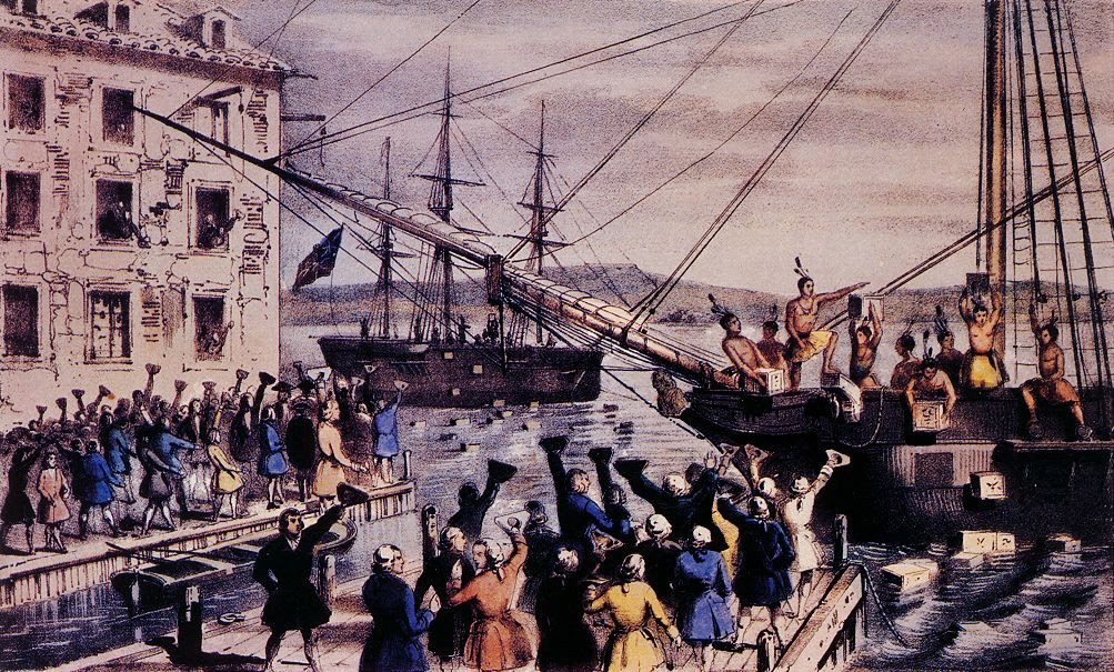 townshend acts of 1767. passing the Tea Act of