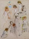 Berthe Morisot - Studies of a Little Girl 1882