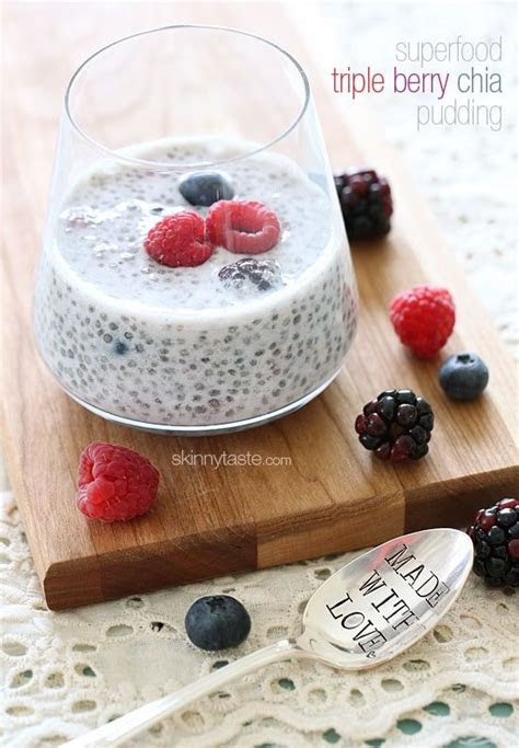 I found some almonds by blue diamond that have a little bit of salt (which . Superfood Triple Berry Chia Pudding | Skinnytaste