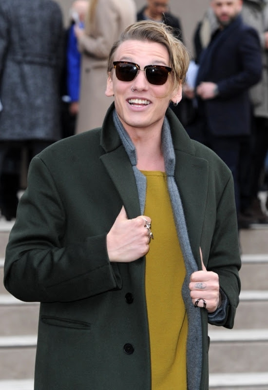 Arrivals at the Burberry Prorsum Menswear Show-2014.1.8-Jamie Campbell Bower