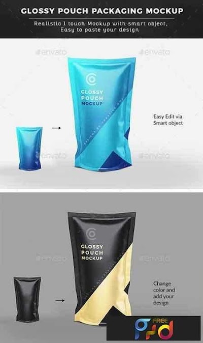 Pouch Packaging Mockup Free Download