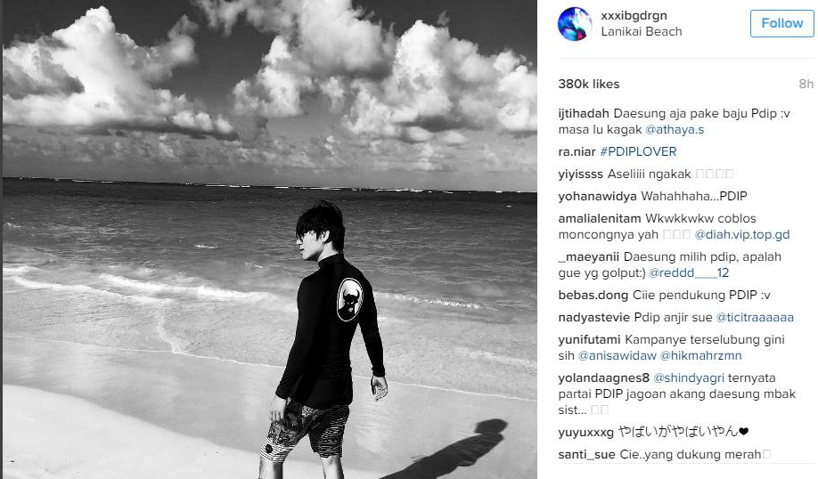 Gara gara Daesung Big Bang Pake Kaos  PDIP Nama Gubernur 