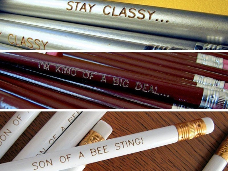 ANCHORMAN inspired pencil gift set Will Ferrell multipack