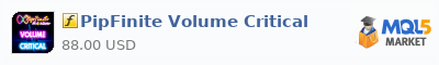 Buy PipFinite Volume Critical customer indicator in the store selling algo trading systems