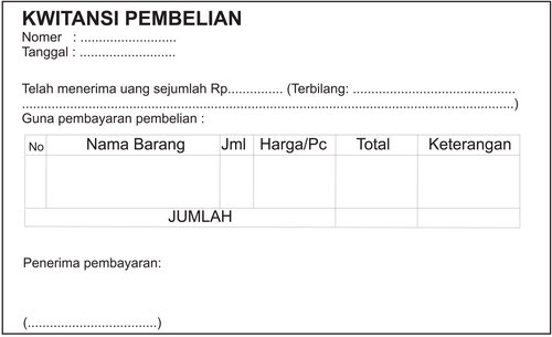 Contoh Kwitansi Pembelian - Bisnis - CARApedia