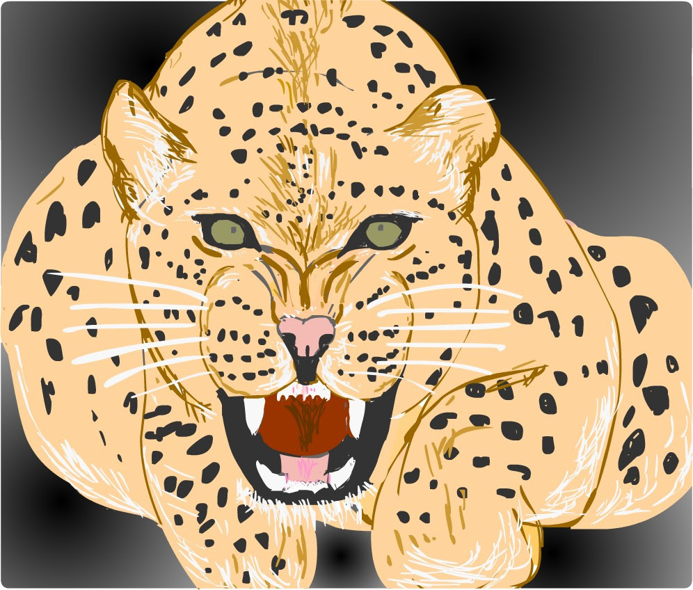 ヒョウ 豹 イラスト 無料 チーター