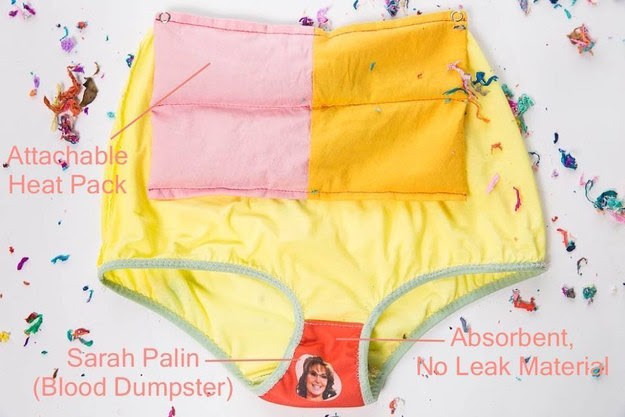 The line of underwear, called Bloody Marys, also has two attachable heat packs to soothe cramps.