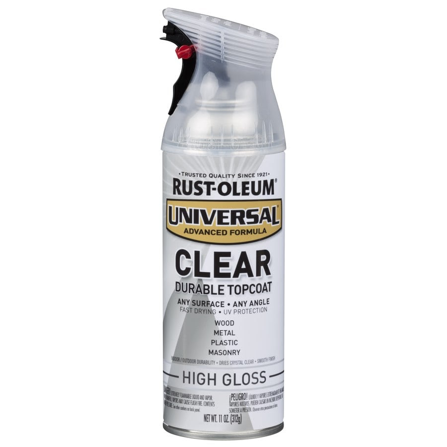 Rust Oleum Universal High Gloss Clear Spray Paint Net Wt 11 Oz In The Spray Paint Department At Lowes Com