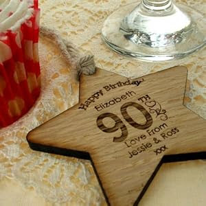 Womens 90th Birthday Gift, 90th birthday wooden star, 90th ...