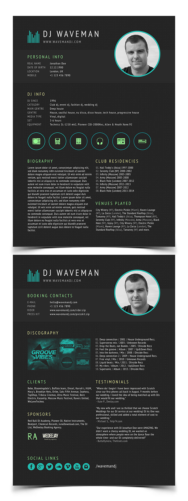 Modern CV / Resume Templates with Cover Letter Design Modern CV / Resume Templates with Cover Letter Design