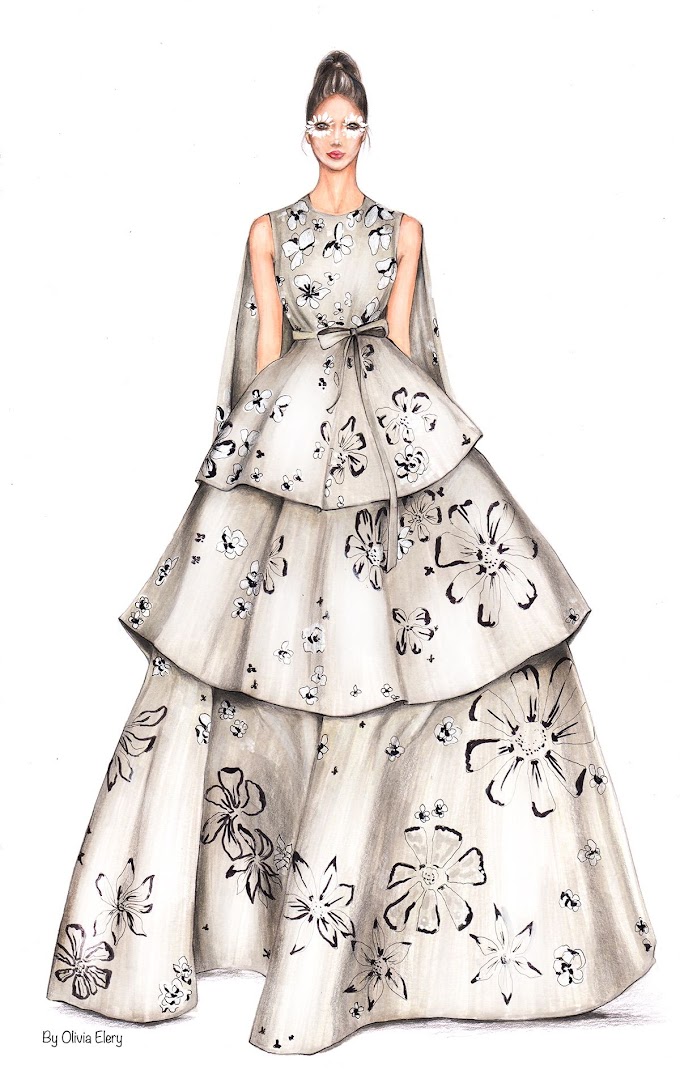 Fashion Illustration Ruffles - Blouse Technical Fashion Illustration With Ties At The V ... - Ruffles are one of the rare trends i actually left in elementary school.