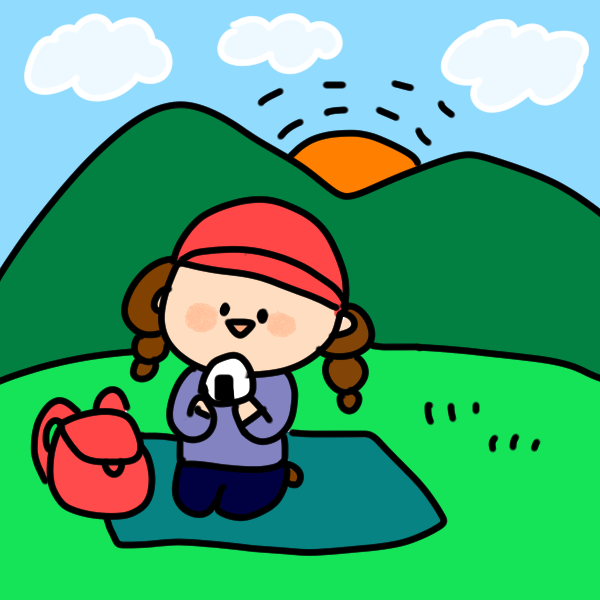 ハイキングのイラスト かわいいフリー素材が無料のイラストレイン
