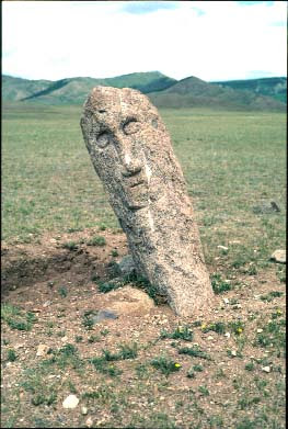 Stone man on the plain at the Ili River 1