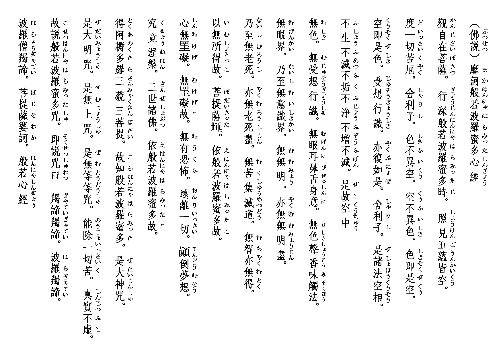 般若心経 全文