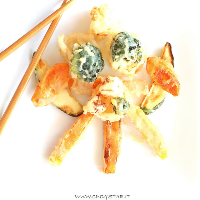 tempura  di verdure come un idiogramma japan