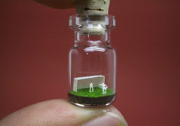 Artistic World In Bottle  Art in Glass