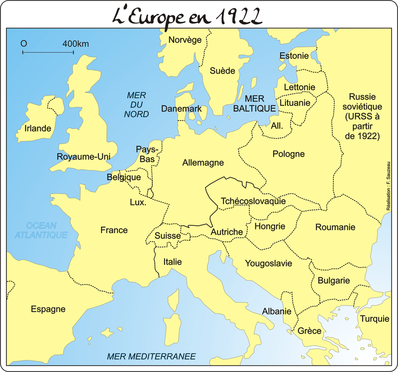 Leurope Réorganisée Après La Première Guerre Mondiale