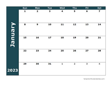  2023 monthly blank calendar free printable templates