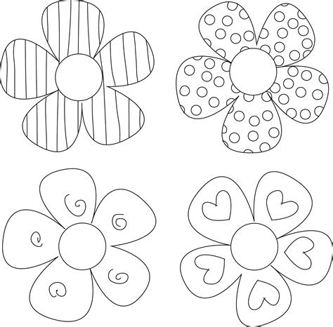  printable flower templates coloring home
