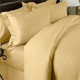 Best Review of 1000 Thread Count Egyptian Cotton 1000TC Duvet Cover Set, Super King , Gold Stripe