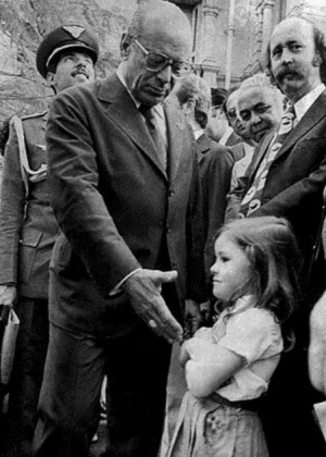 Em 1979, a menina Rachel se recusou a cumprimentar o então presidente João Baptista Figueiredo