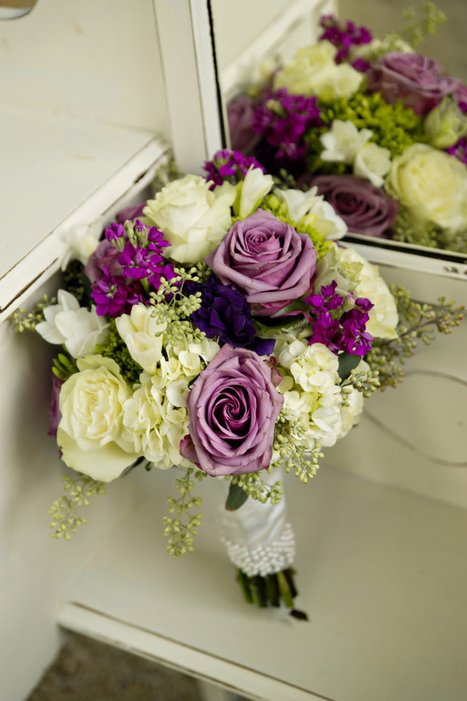 Floral Filled Purple and Gray Garden Wedding by Andie ...