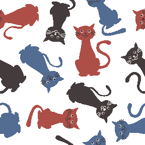 三色の猫たち No 366 ネコ三色の壁紙用イラスト 条件付フリー素材集 スマホなど携帯電話対応