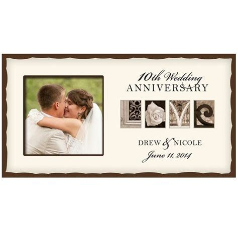 Personalized Wedding Love photo frame 10thWedding  