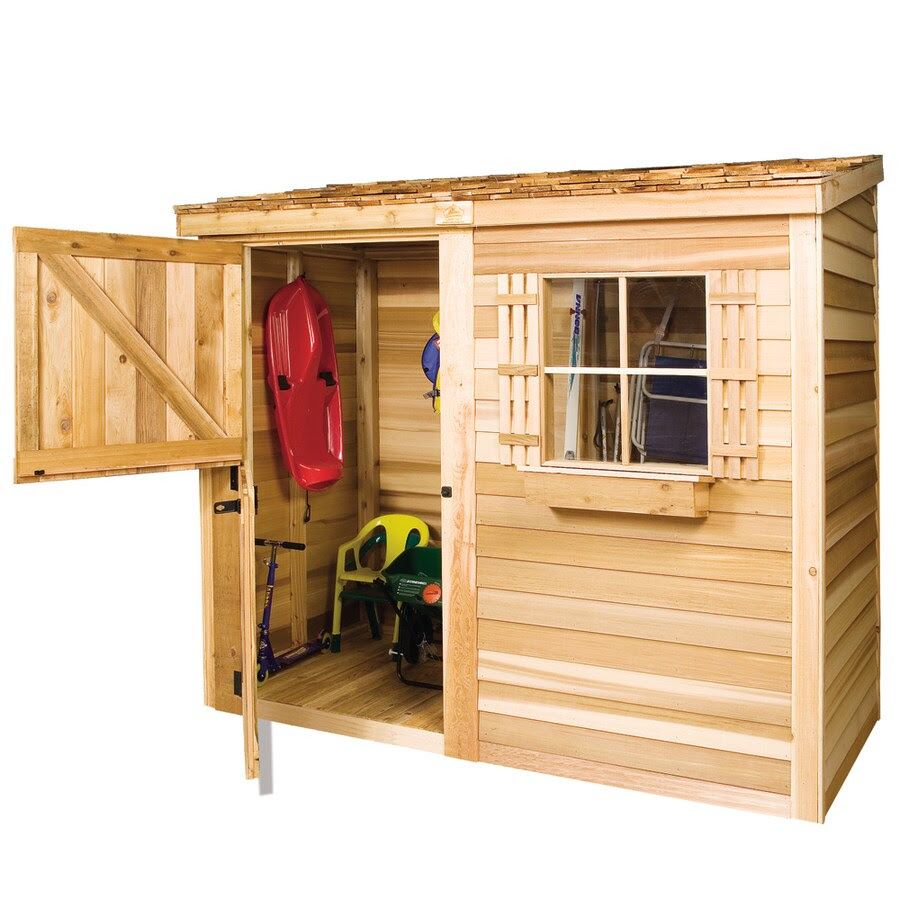 Shop Cedarshed Bayside Gable Cedar Storage Shed (Common: 6 ...