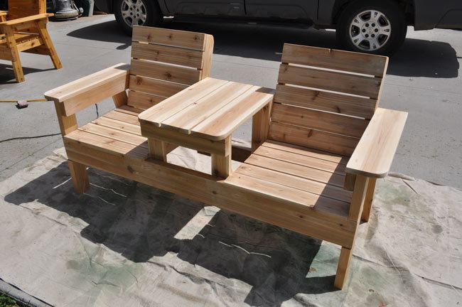 Free Patio Chair Plans - How to Build a Double Chair Bench 