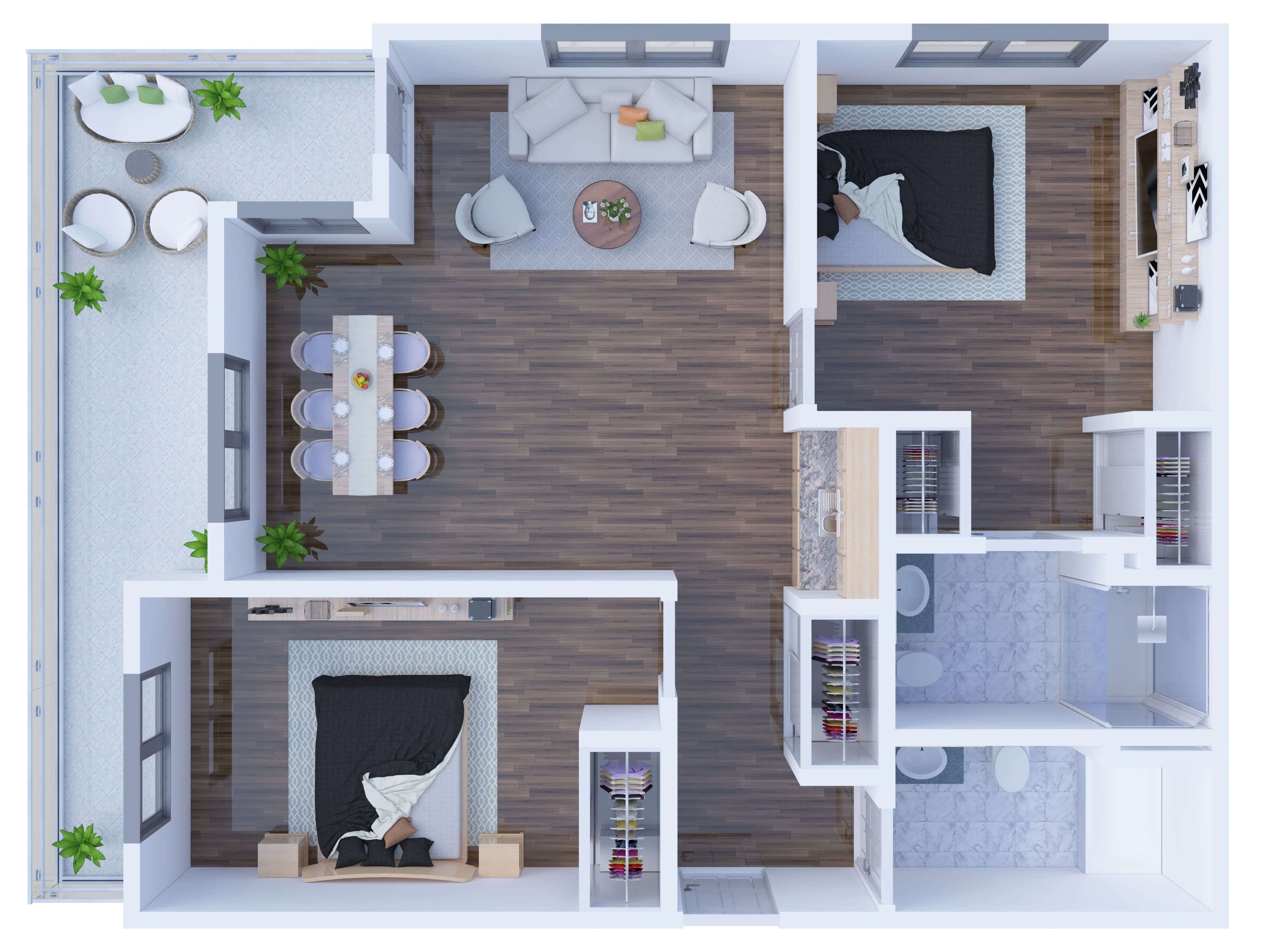 3D Floor Plan - Design / Rendering - Samples / Examples ...