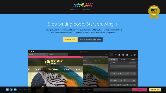 macaw.co Launching Soon Page