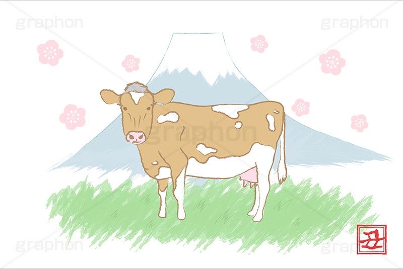 牛イラスト グラフォン無料素材