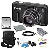 Canon PowerShot SX260 HS 12.1 MP CMOS Digital Camera + NB-6L Battery + 16GB Deluxe Accessory Kit