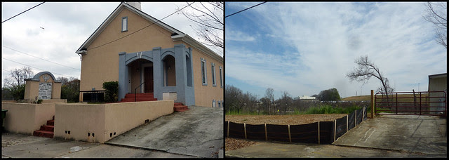 P1160878-2013-02-27--Temple-of-God-church-1353-Boyd-Ave-Blandtown-Atlanta-demolished-dyptic-before-after church