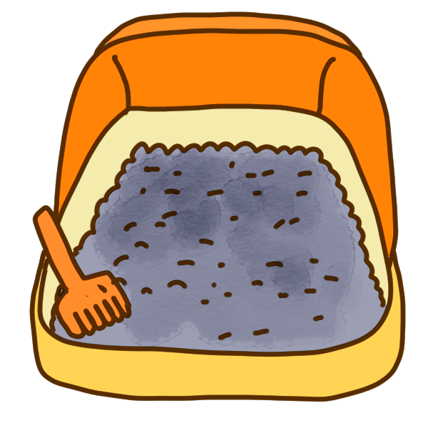 ネコのトイレのイラスト かわいいフリー素材が無料のイラストレイン