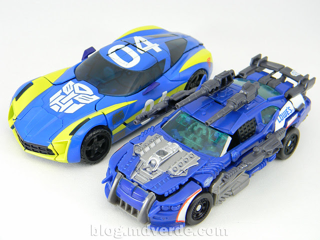 Transformers Topspin Deluxe - Dark of the Moon - modo alterno vs Sideswipe